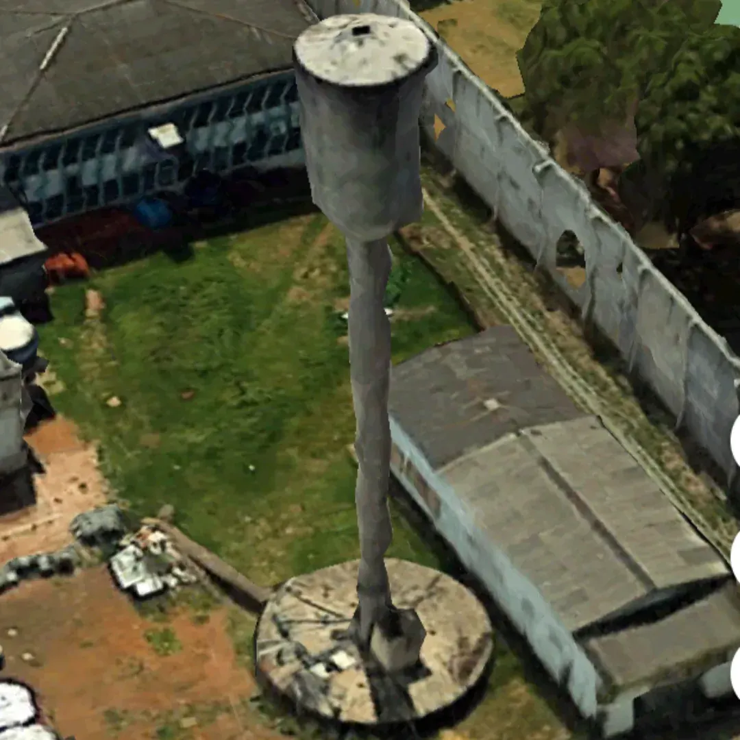 Reservatório elevado da Penitenciária do Estado com tratamento de concreto executado pela Steeltec